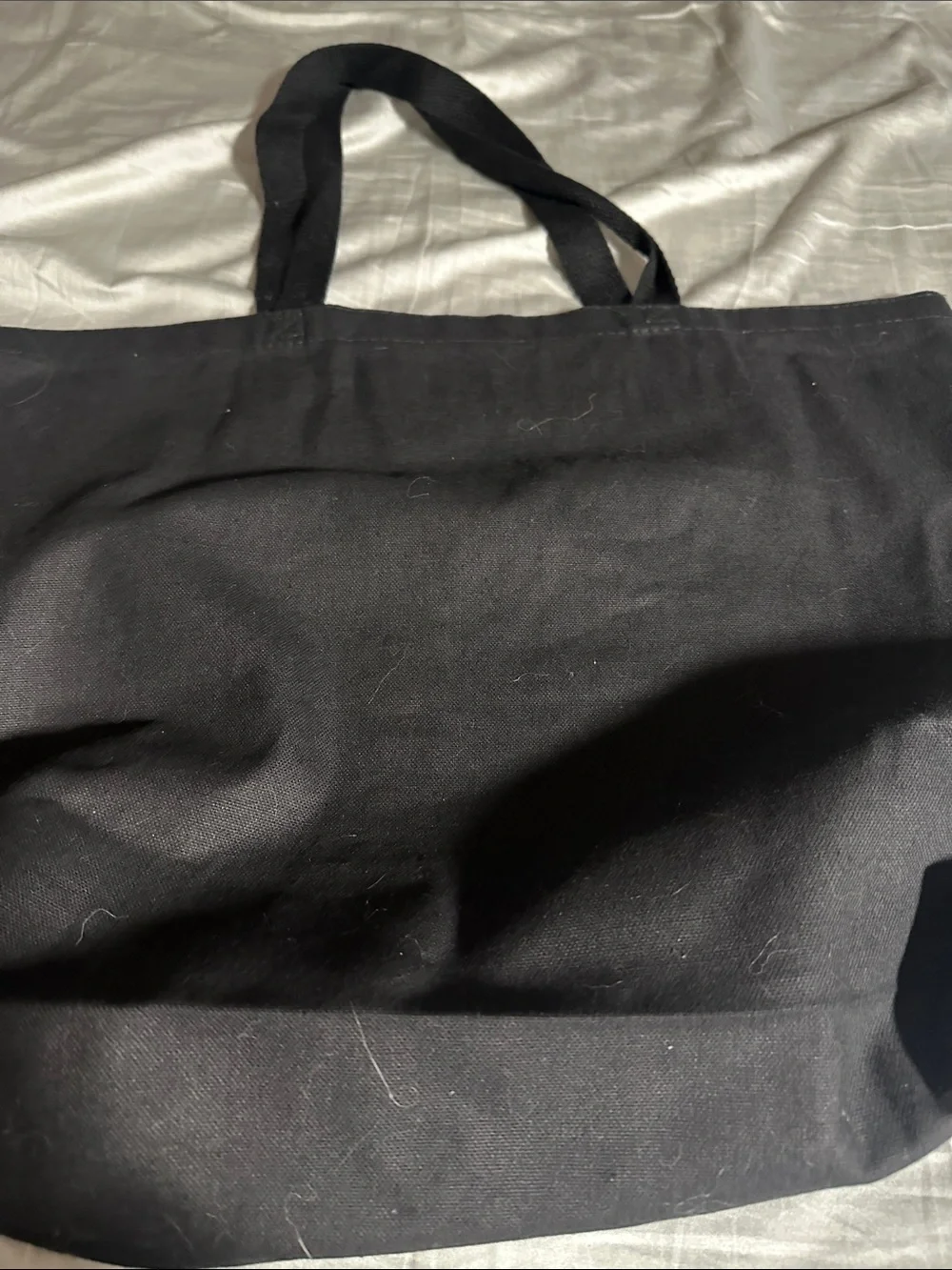 Darc Sport Black Canvas Tote with White Wolf and Spider Graphics